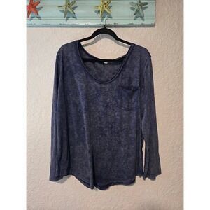 POL Mineral Washed Blue Tee
